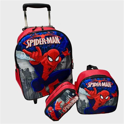 bolsa rodinha homem aranha